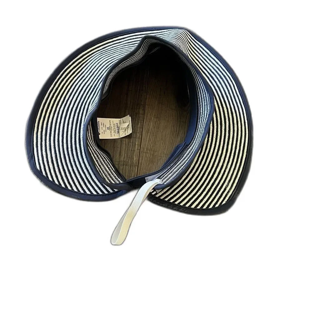 Columbia‎ Women's OS Blue White Global Adventure Packable Visor Sun Protection